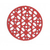 PS110200259 PAX de 5 Estampes pendentif filigrane Mandala 20 mm métal coloris Rouge