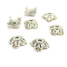 Ref 2A2350 PAX 20 Coupelles calottes caps Forme Vintage 12 mm métal coloris Argent Antique