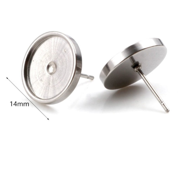 Supports de Boucles d'oreille Puce 12 mm ACIER INOXYDABLE 304
