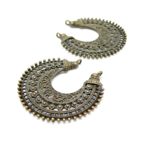 Pendentifs connecteur ETHNIQUE métal coloris Bronze
