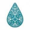 Estampes Goutte Dentelle Filigrane 40mm – Cuivre Bleu Canard