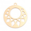 Estampes Pendentif Connecteur Filigrane Cercle Art Deco 20mm Doré