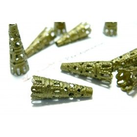 100 50 perles filigrane cône caps 9mm x de 7mm Choix Couleur