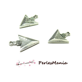 Pendentifs Breloques charms Flèche Triangle 23mm – Métal Argent Antique