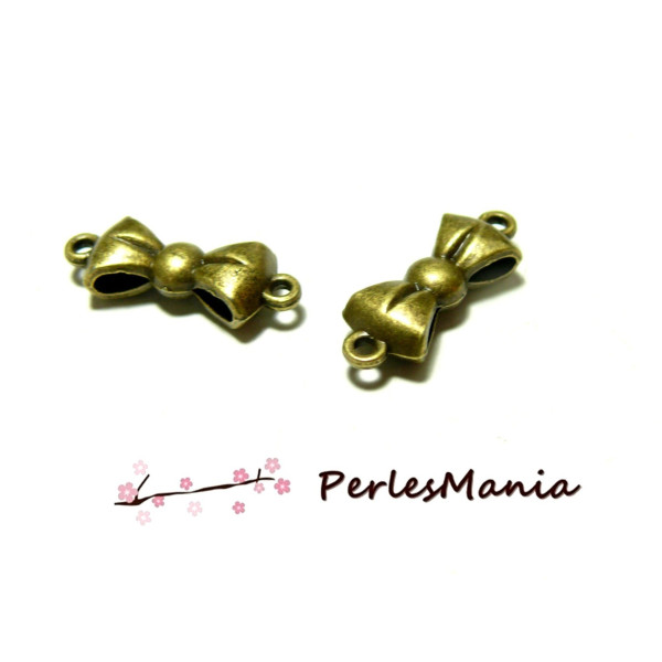 10 pendentif connecteur Noeud Bronze BIFACE ref 190, DIY 