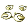 Lot de 20 pendentifs Oiseau dans cercle métal couleur Bronze 2W5140