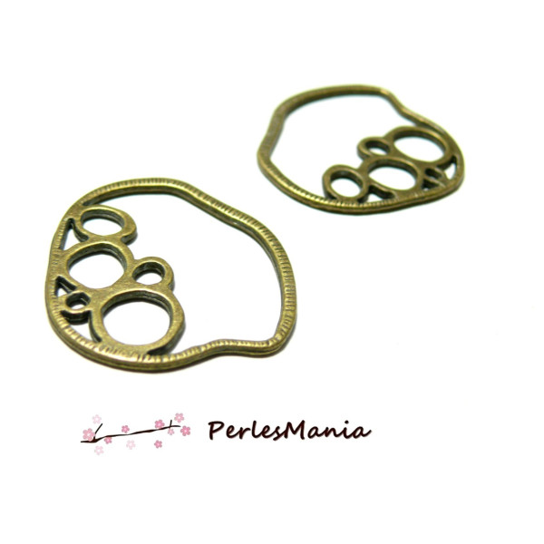 Breloques Connecteur Bulles 32mm – Métal Bronze