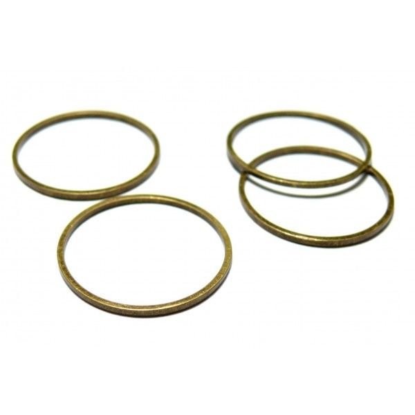 Pendentifs grand anneaux connecteur fermé rond métal couleur BRONZE 20mm