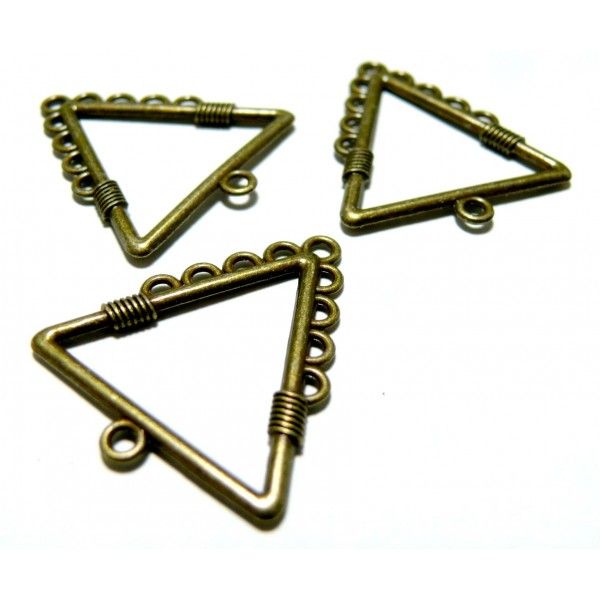 Apprêt bijoux 4 multi connecteurs triangle ref 2D1614 Bronze
