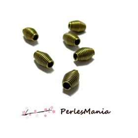 Perles Intercalaire 9mm Style Oblong Spirales Métal Bronze