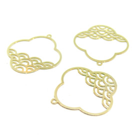 Estampes Filigrane Nuage Zen 20mm – Cuivre Doré