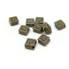 Perles Intercalaires Carré Arabesque 5mm – Métal Bronze