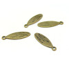 Ref 78 PAX 20 pendentifs Ovales Nature, Tiges Végétales Zen 22 mm métal coloris Bronze