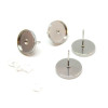 Supports de Boucles d'oreille Puce 12 mm ACIER INOXYDABLE 304