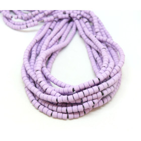 HT1161209 Lot 1 fil d'environ 125 perles Rondelles 3 par 3mm, Hématite peinte coloris Lilas