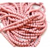 HT1161205 Lot 1 fil d'environ 125 perles Rondelles 3 par 3mm, Hématite peinte coloris Rose saumon