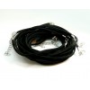 Colliers de cordon en suédine Noires avec chaine de confort