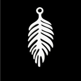 S760851 PAX 1 Pendentif Feuille 25 mm Acier Inoxydable coloris Argenté