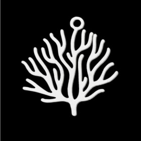 Pendentif  Forme Corail 23 mm Acier Inoxydable 304 coloris Argenté