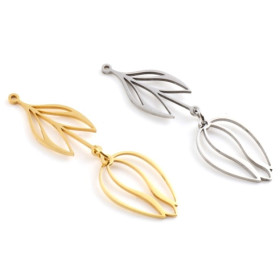 S11765832 PAX 1 Pendentif Double Fleurs 48 mm Acier Inoxydable coloris Doré