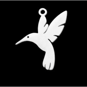 S11760811 PAX 1 Pendentif  Oiseau mouche, Colibri 22 mm Acier Inoxydable coloris Argenté