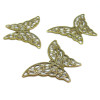 10 pendentifs, breloque PAPPILLON FILIGRANE metal couleur BRONZE ( S115820 )