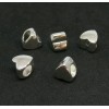 PS11703400 PAX 20 perles intercalaires, slides forme Cœur métal coloris Argent Vif