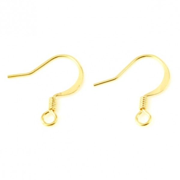 Boucles d'oreille - Crochet 16 mm -  Cuivre - Plaqué Or Gold 18KT