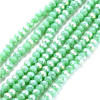 Fils de Perles Rondelles à Facettes en Verre 3x2mm Irisé Coloris 54