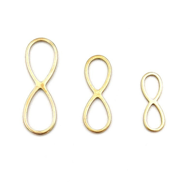 BU200228141829 PAX 2 Pendentifs Infini 20 mm Argent en Acier Inoxydable 304 pour bijoux raffinés