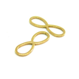 BU200228141829 PAX 2 Pendentifs Infini 20 mm Argent en Acier Inoxydable 304 pour bijoux raffinés