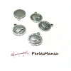 PAX 10 pendentifs, breloque GOUTTE Martelé 44mm metal couleur ARGENT ANTIQUE  PS1195861