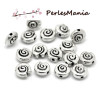 Perles Intercalaire, COQUILLAGE ESCARGOT 8 mm, metal coloris Argent Antique