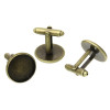 Boutons de manchettes 16mm cuivre Coloris BRONZE