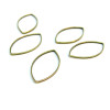 pendentifs anneau connecteur fermé NAVETTE 22 par 11mm cuivre coloris BRONZE