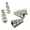 Cônes embouts caps coupelles TORSADE métal coloris Argent Antique