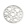 Estampes connecteur filigrane Médaillon Multi Cœur 20mm métal couleur Argent Platine