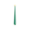 Pendentifs résine style émaillés Biface Goutte très longue Vert 38 mm sur une base en métal doré