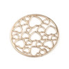 Estampes connecteur filigrane Medaillon Multi Coeur 20mm métal couleur Doré