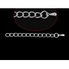 Chaines de confort  6 cm, chaine d'extension, de réglage métal coloris ARGENT VIF