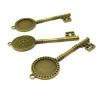supports de Pendentifs CLEFS RETRO 20 mm métal coloris Bronze