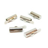Embouts, Pince Tubes 13mm, Miyuki, Tissage, Chaine a Billes Argent Platine