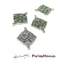 PAX 30 pendentifs CONNECTEUR LOSANGE ARABESQUE metal couleur ARGENT ANTIQUE S1194141