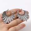 Pendentifs, Connecteur Plumes 41 mm, métal coloris Argent Antique