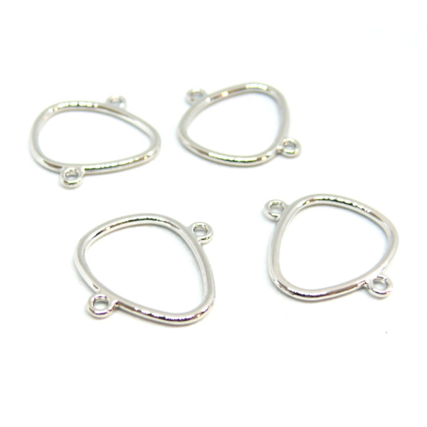 PS110103654  PAX 5  connecteurs forme Géométrique 20mm, métal coloris Argenté
