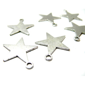 Pendentifs Breloques Étoiles Métal Argent Antique