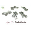 PAX 20 pendentifs breloque medaillon PALMIER  metal couleur ARGENT ANTIQUE S1163298