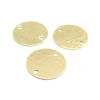 PS10109880 – Lot de 2 ou de 4 Pendentifs Connecteurs Ronds Striés 16mm – Cuivre Plaqué Or 18KT