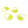 Estampes - pendentif filigrane Goutte - Vague - Japonisant 20 par 15mm - coloris Jaune