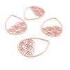 Estampes - pendentif filigrane Goutte - Vague - Japonisant 20 par 15mm - coloris Rose